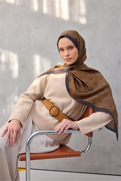 Silk Home Olinda Şal Monogram Desen Taba 75*195