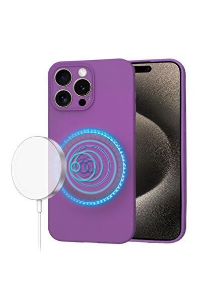 Techsuit iPhone 15 Pro Max SoftFlex MagSafe silicone cover, purple