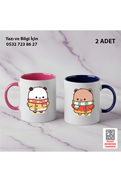 Ceymas Hediyelik Valentine's Day Special Series Dudububu Couple Cup Set of 2 ...