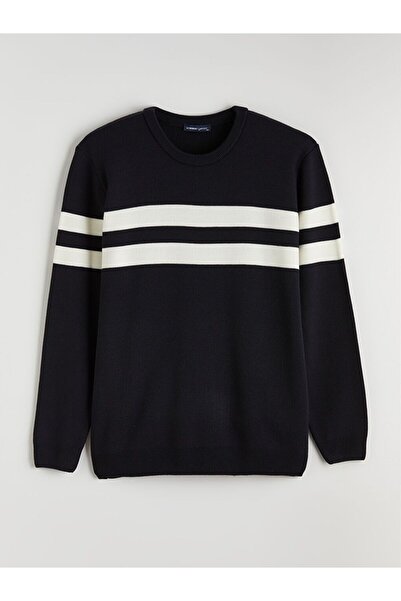 LC Waikiki Lcwaikiki Classic Crew Neck Striped Men's Knitwear Sweater