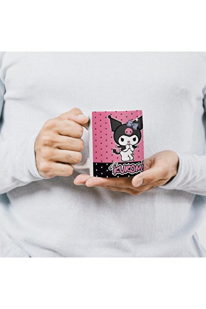 Beramussa 1 Mug with Cute Character Kuromi Figure – Pink Design Mug with Hear...