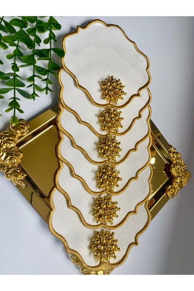 ELÇİÇEK HOME Presentation Napkin, Cocktail Napkin, Coffee Side Presentation N...