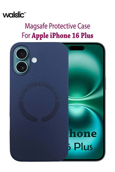 Generic غطاء خلفي متوافق مع نظام ماج سيف لهاتف آيفون 16 بلس من آبل - أزرق