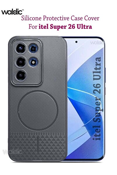Generic itel Super 26 Ultra Premium Silicone Protective Back Case Cover - Grey