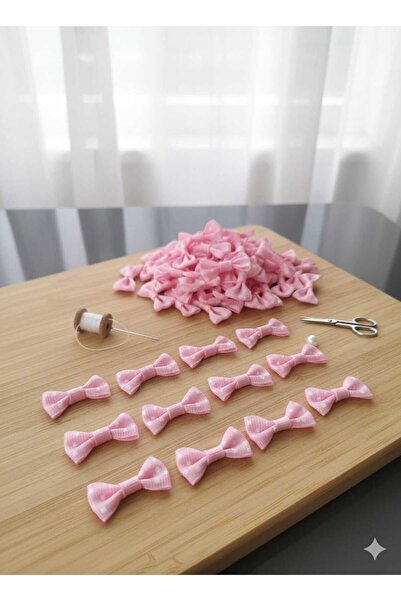 fema aksesuar Bow Tie Bow Pink Color White Polka Dot 1.5X3 Cm(15 Pieces)