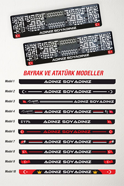 acargrafik Kişiye Özel Kabartma Baskılı 2 Adet Araç Plakalık