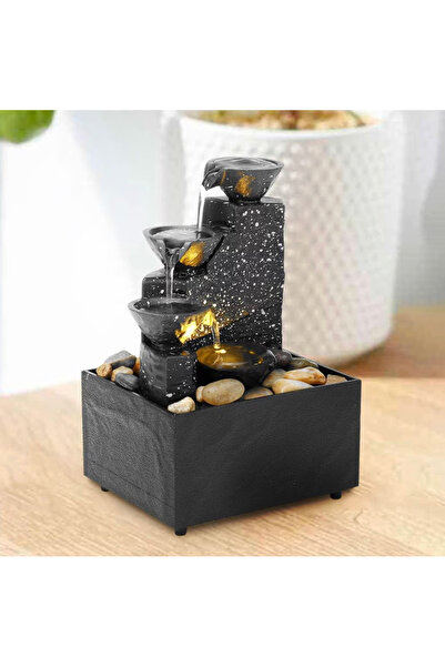 OEM Decorative Artesian Fountain Indoor with LED, waterfall model, 3 steps, b...