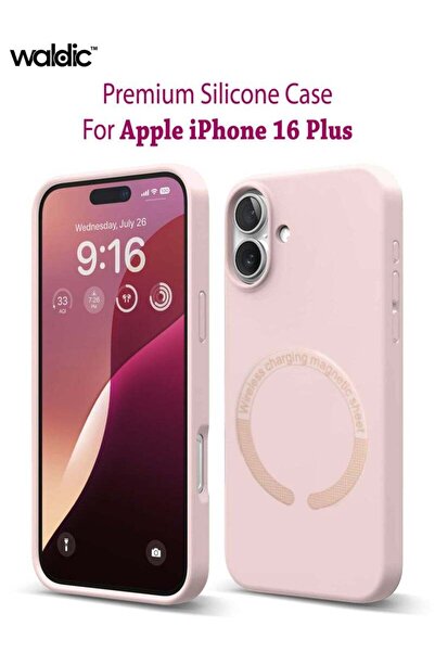 Generic iPhone 16 Plus Premium Silicone Case - Pink Sand