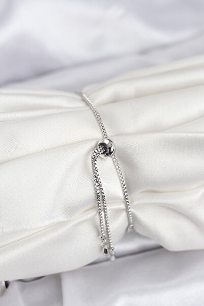 Lisinya سوار يونكا موديل زيركون بحجر الزركون الفضي اللون مع رافعة -