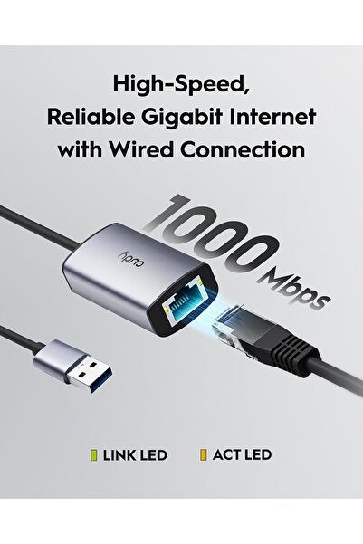 cudy USB-A Ethernet Adapter, USB 3.0 Gigabit Network Adapter