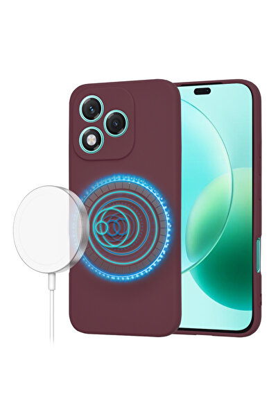 Techsuit Silicone case Honor 400 Lite SoftFlex MagSafe, burgundy