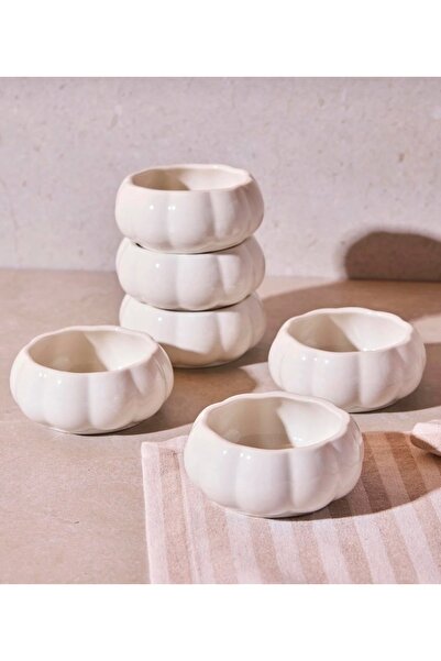 Home Çırağan Pumpkin Bal Kabağı 6'lı Porselen Kase Seti 9 Cm
