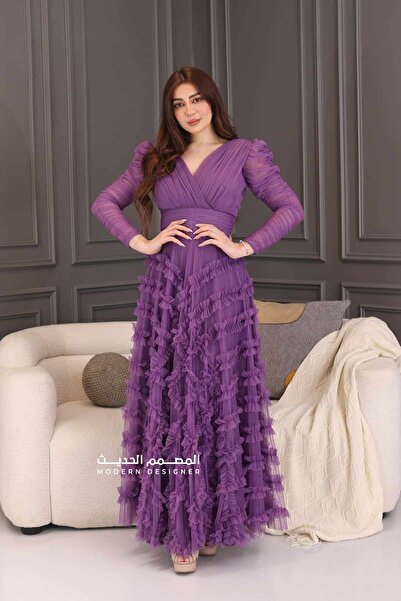 modern designer فستان سهرة تل