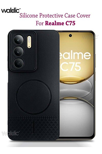 Generic Realme C75 Premium Silicone Protective Back Case Cover - Black