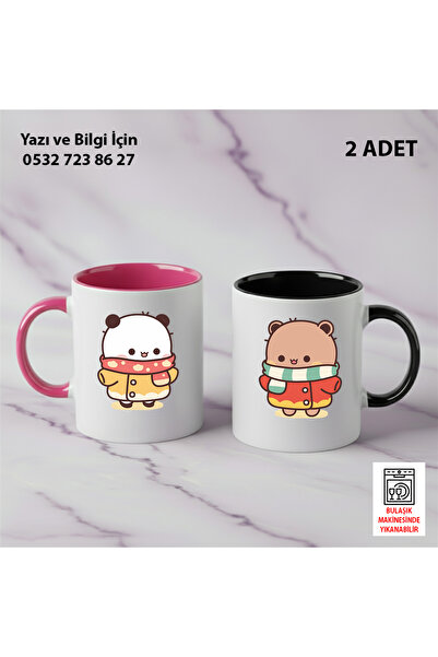 Ceymas Hediyelik Valentine's Day Special Series Dudububu Couple Cup Set of 2 ...