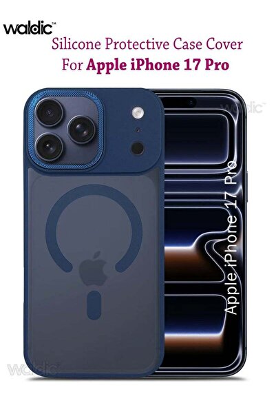 Generic Apple iPhone 17 Pro Silicone Magsafe Case Back Case Cover - Blue