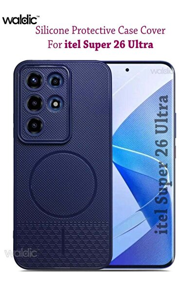 Generic itel Super 26 Ultra Premium Silicone Protective Back Case Cover - Blue