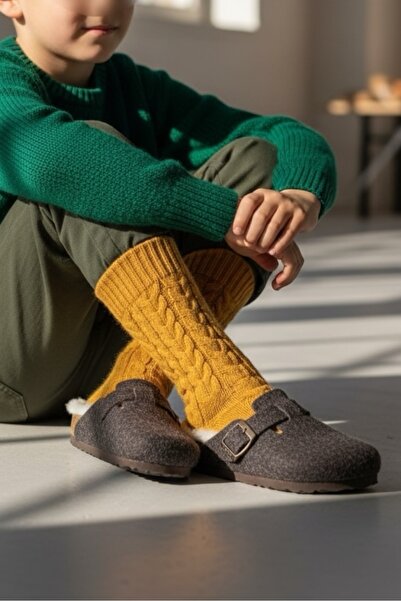 LAND OF CORK LC Anatomical Natural Fur Cork Sole Children's Arch Supported Fe...