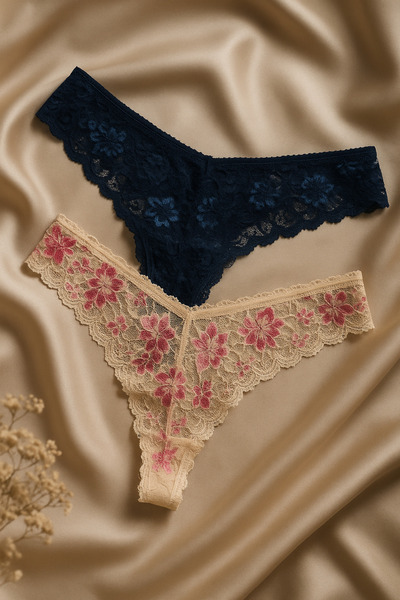 YOYYO Kadın 2'li Tanga Seti Poliyamid