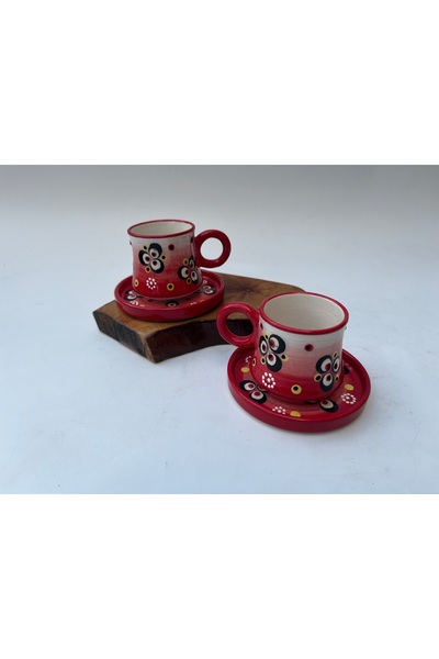 Venessa Collection Türk Kahvesi 2'li Fincan Seti, Boyut; Fincan Alt-Üst ø 6-5...