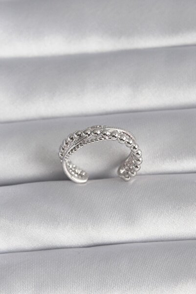 cleovibe خاتم نسائي نحاسي فضي اللون