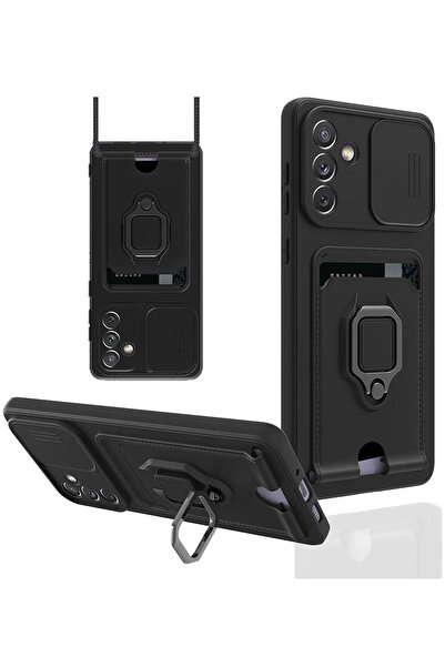 BSN STİL Bsnshop Samsung Galaxy A04S Case Zuma Silicone with Card and Ring - ...