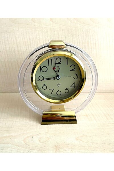 SANAT TACİRİ VİNTAGE KURMALI MASA SAATİ METAL KASA PLASTİK ÇERÇEVE