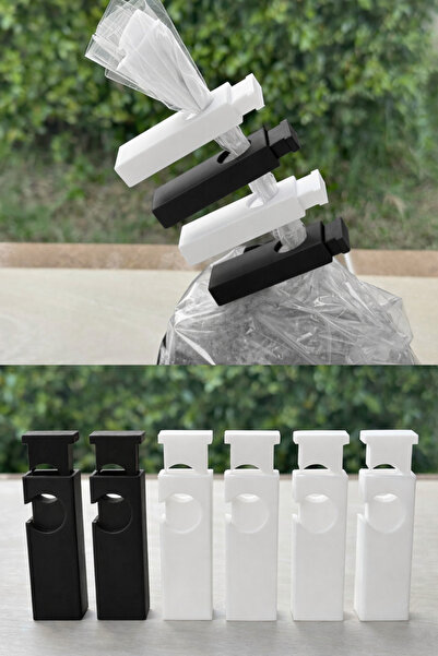Dekor 6-Piece Multi-Purpose Package Closing Clip (Black & White)