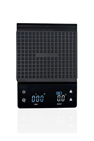 unbranded Black touch-operated coffee scale with timer