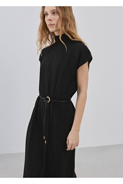 MANGO Woman Kemerli liyosel elbise