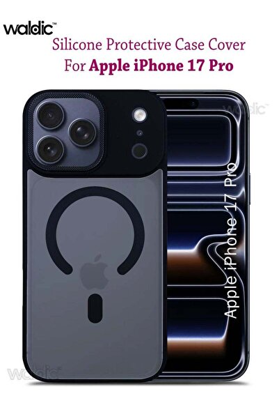 Generic Apple iPhone 17 Pro Silicone Magsafe Case Back Case Cover - Black