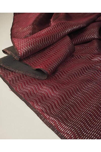 Kumaş Parça Brocade Fabric in Burgundy Color (Width 160 cm X Length 295 cm)