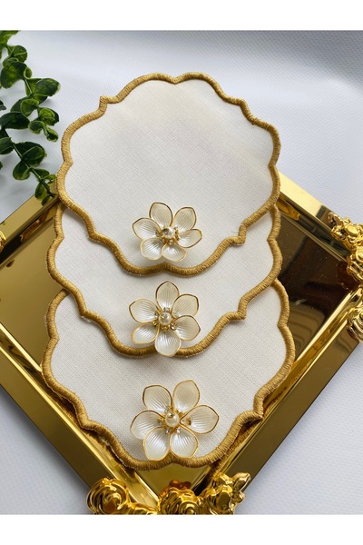 ELÇİÇEK HOME Presentation Napkin, Cocktail Napkin, Coffee Side Presentation N...
