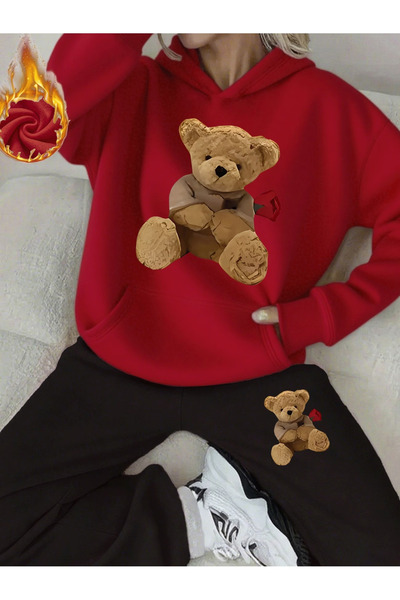 ibibik moda Ayi Printed stylish women's k Hooded tracksuit set - colorful