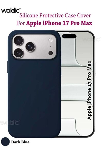 Generic Apple iPhone 17 Pro Max Silicone Protective Back Case Cover - Dark Blue