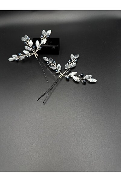 gelinmz Pearl and Crystal Detailed Bridal Hair Clip – Set of 2