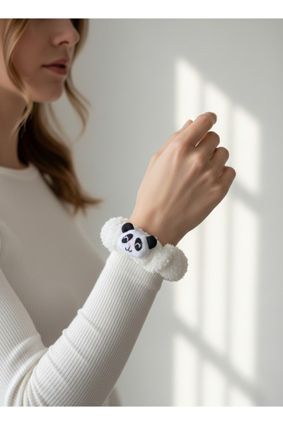 Sumicorn Design Ženske gumene kopče za kosu Panda Figured Pliš