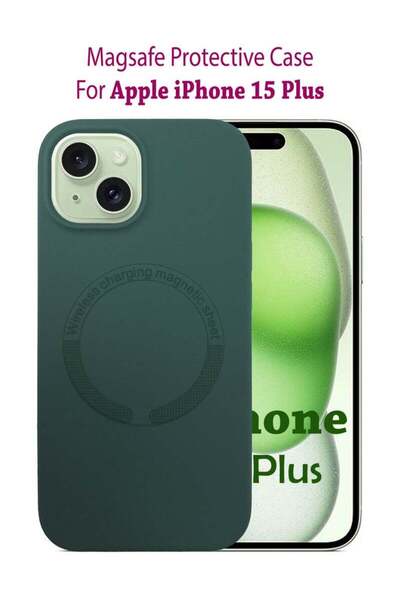 Generic غطاء حماية MagSafe لهاتف Apple iPhone 15 Plus - أخضر