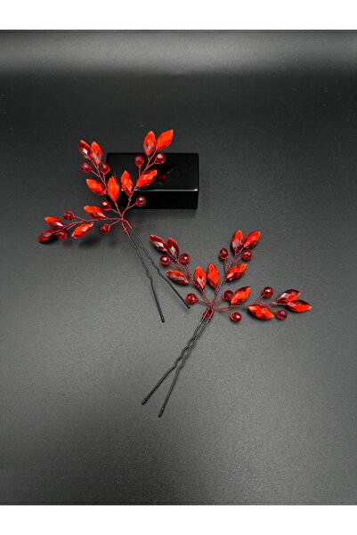 gelinmz Pearl and Crystal Detailed Bridal Hair Clip – Set of 2