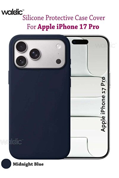 Generic Apple iPhone 17 Pro Silicone Protective Back Case Cover - Midnight Blue