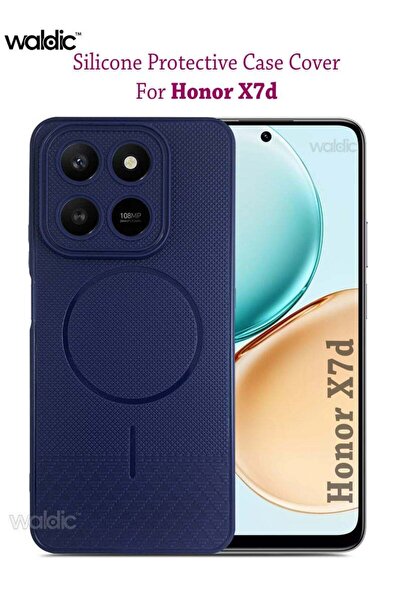 Generic Honor X7d Premium Silicone Protective Back Case Cover - Blue