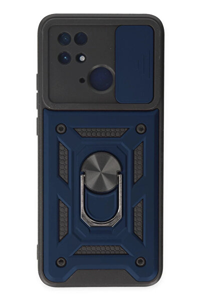 BSN STİL Bsnshop Xiaomi Redmi 10C Case Pars Silicone with Lens Ring - Navy Bl...