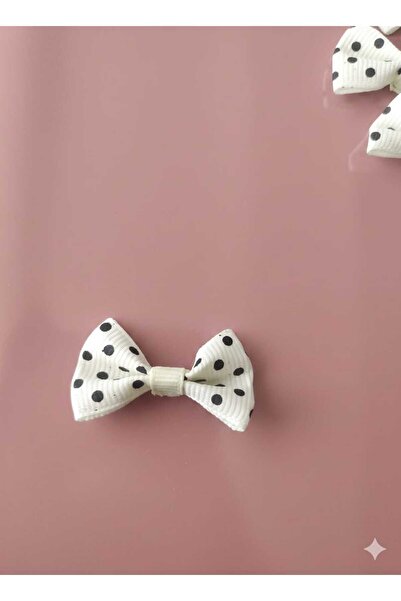 fema aksesuar ربطة عنق صغيرة منقطة بلون الكريم (15 قطعة)