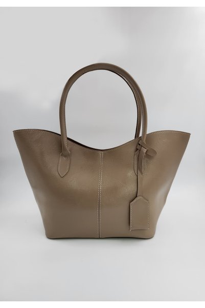 TUESFA Women's Beige Shoulder Bag Faux Leather Zippered Women's Shoulder and Hand Bag