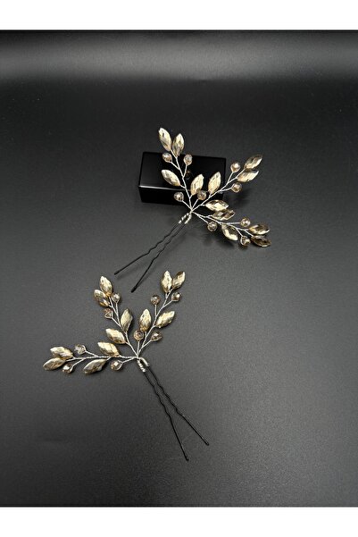 gelinmz İnci ve Kristal Detaylı Gelin Saç Tokası – 2’li Set