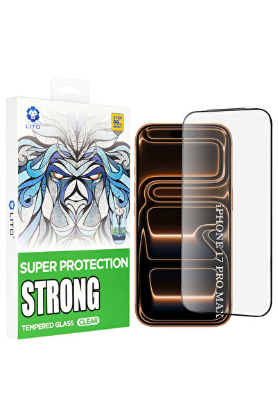 Lito iPhone 17 Pro Max D+ Max Strong glass protector, black