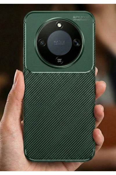 Rivor Honor Magic 8 Lite Uyumlu Kılıf Kamera Korumalı Darbe Emici Karbon Dese...