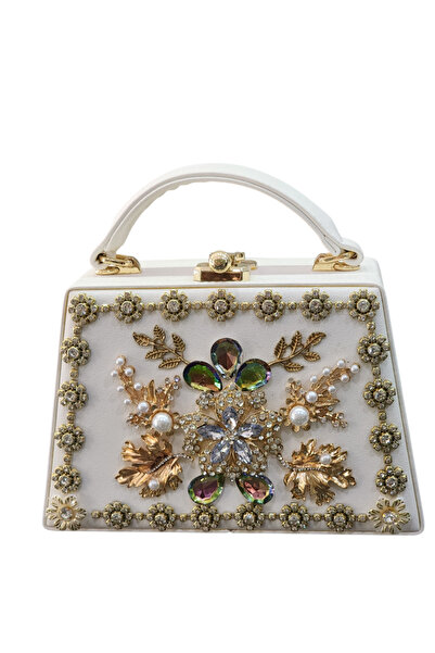 Ega ayakkabı Women's Evening Dress Imported Bag with Stones