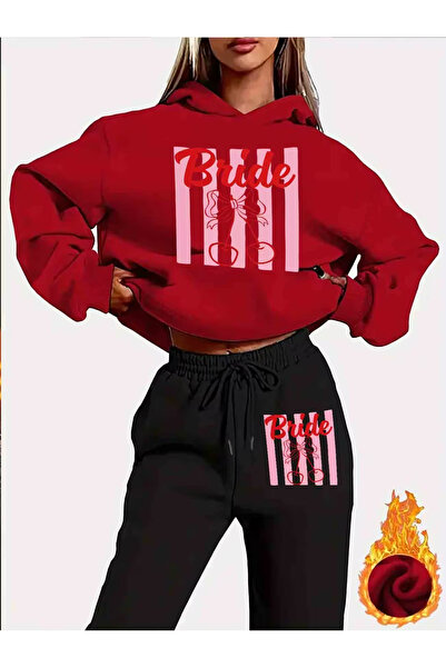 ibibik moda Barbi Printed Hooded Tracksuit Set