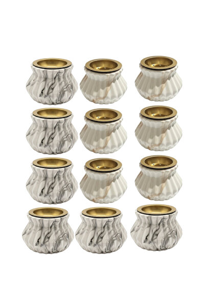 Generic Luxury marble-effect ceramic incense burner sets - 12 pieces
